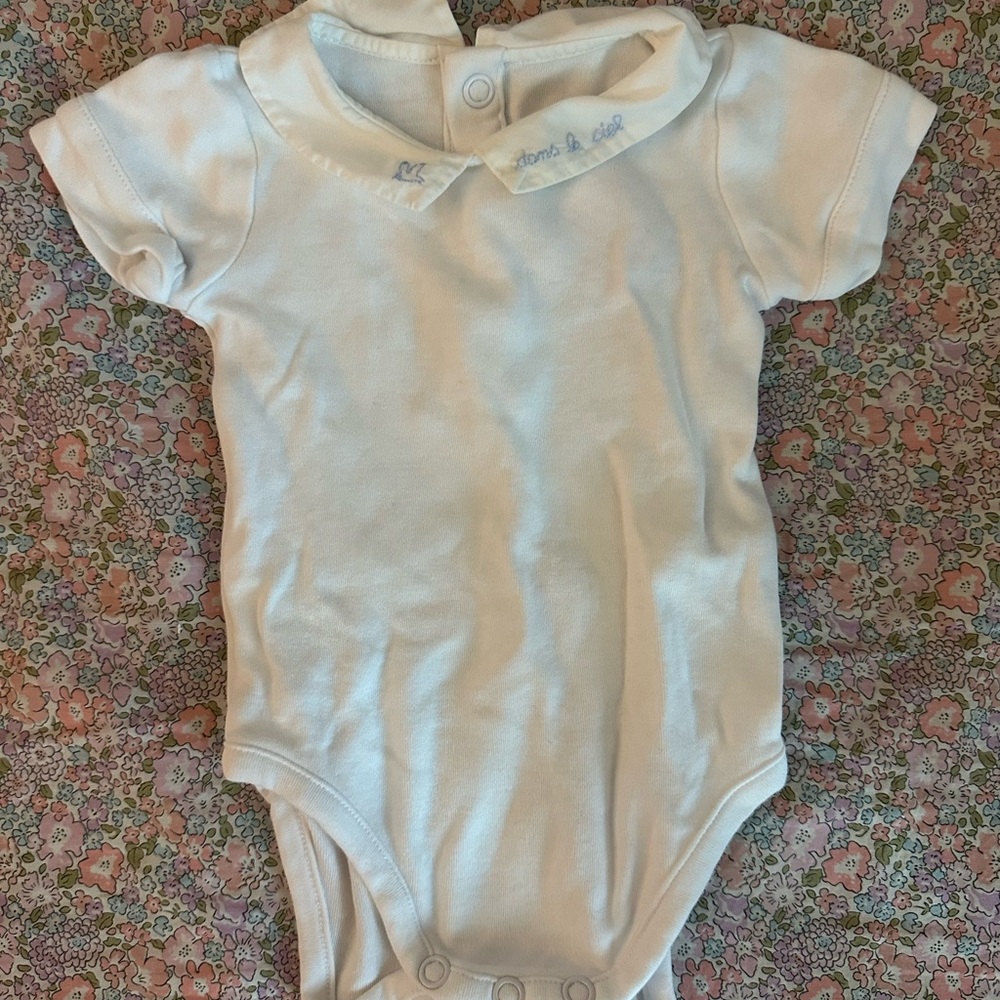 Jacadi Classic White Baby Onesie